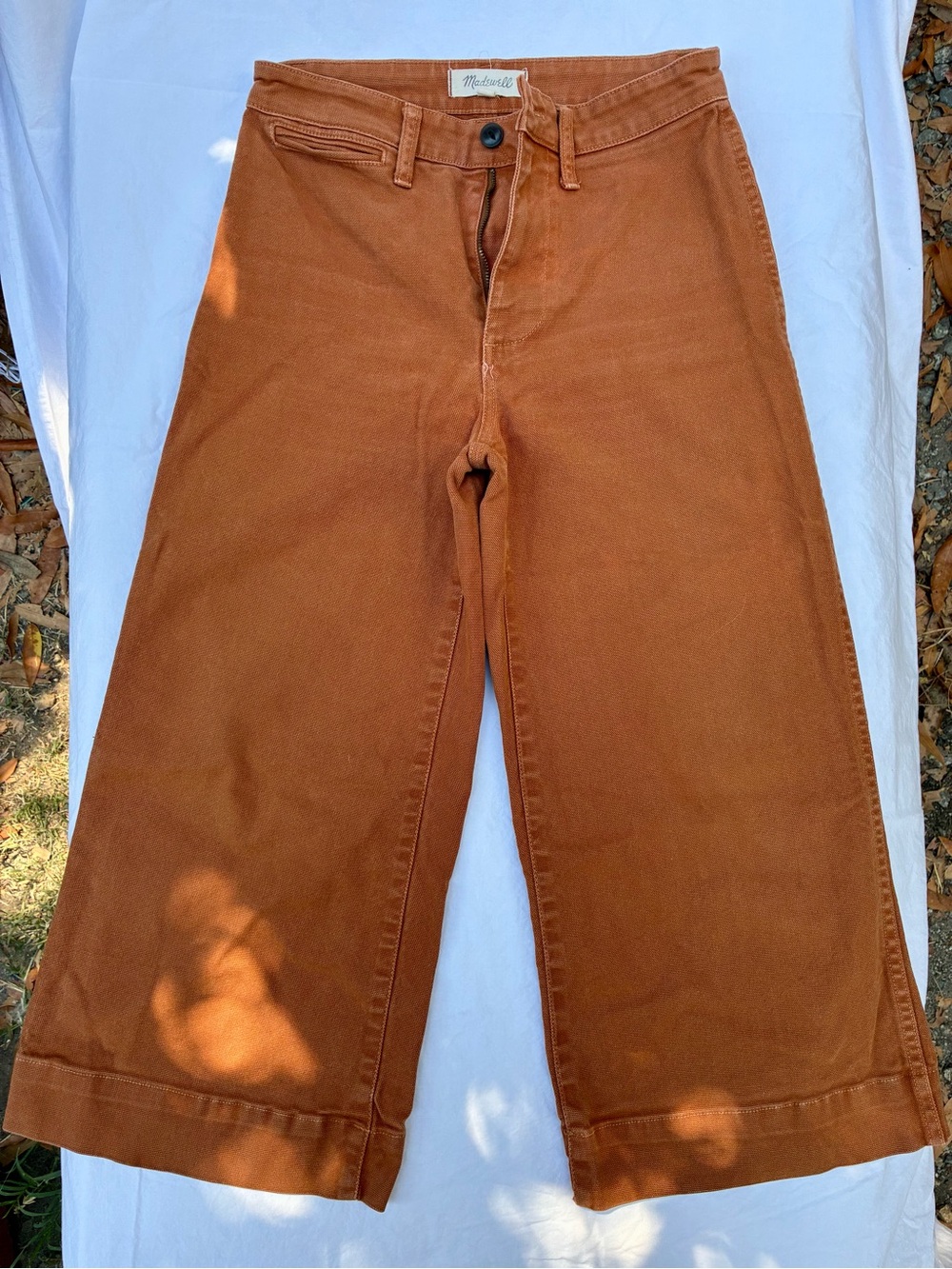 Madewell Wide-Leg Jeans in Rust